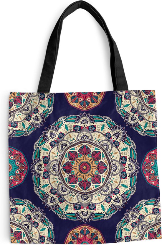 Sac Bandoulière - Sac De Plage - Shopper Bohème - Mandala - Motifs - 45x45 cm - Sac Coton