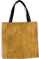 MuchoWow® Schoudertas - Strandtas - Big Shopper - Boodschappentas - Verf - Patronen - Oker - 40x40 cm - Katoenen tas