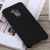 Effen kleur volledige dekking vloeibare siliconen achterkant van de behuizing voor Huawei Mate 20 Lite (zwart)