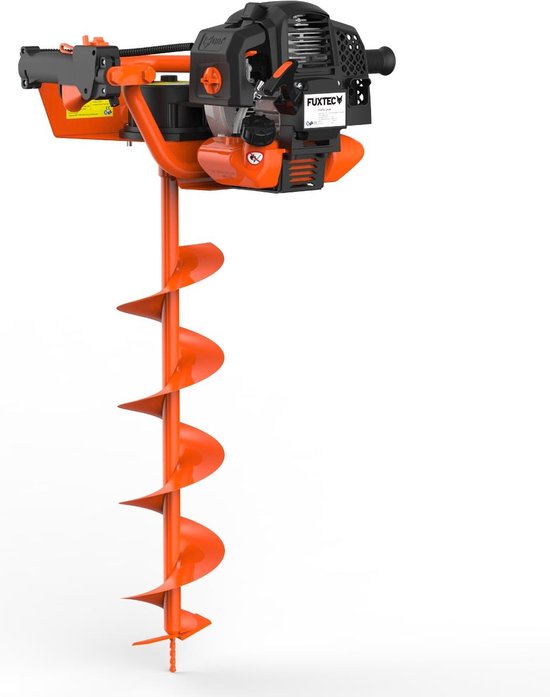 FUXTEC benzine grondboor FX-EB152 - 52cc, 3 pk, incl. 3 boorgarnituren, eenvoudig starten