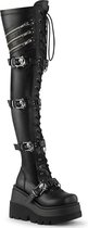 Demonia Platform Overknee Bottes femmes -42 Chaussures- SHAKER-420 US 12 Zwart