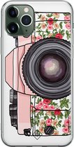Casimoda® hoesje - Geschikt voor iPhone 11 Pro - Hippie Camera - Siliconen/TPU telefoonhoesje - Backcover - Camera - Roze