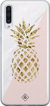 Casimoda® hoesje - Geschikt voor Samsung A70 - Ananas - Backcover - Siliconen/TPU - Roze