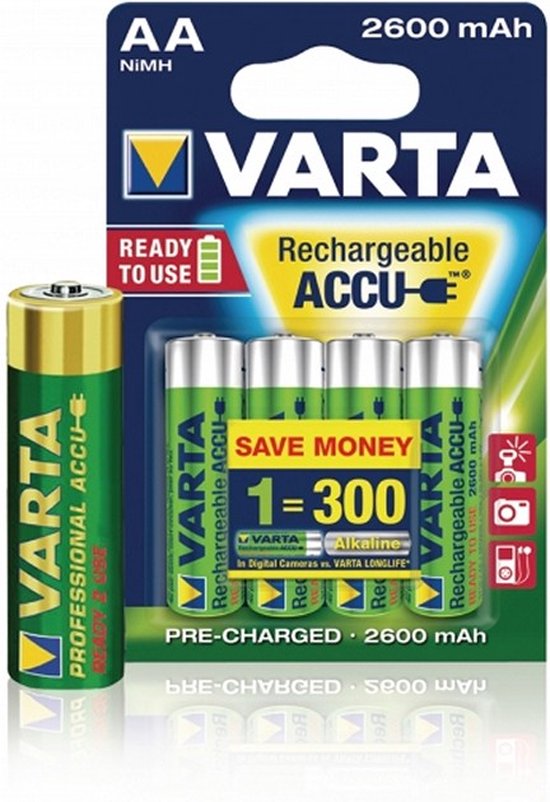 Varta Recharge Accu Endless NiMH Batterie Mignon AA LR6 1900mAh, Rechargeable Jusqu'à 2100x - Foto 2
