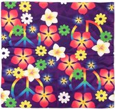 Carnaval/festival hippie flower power bandana met bloemenprint - Verkleed accessoires