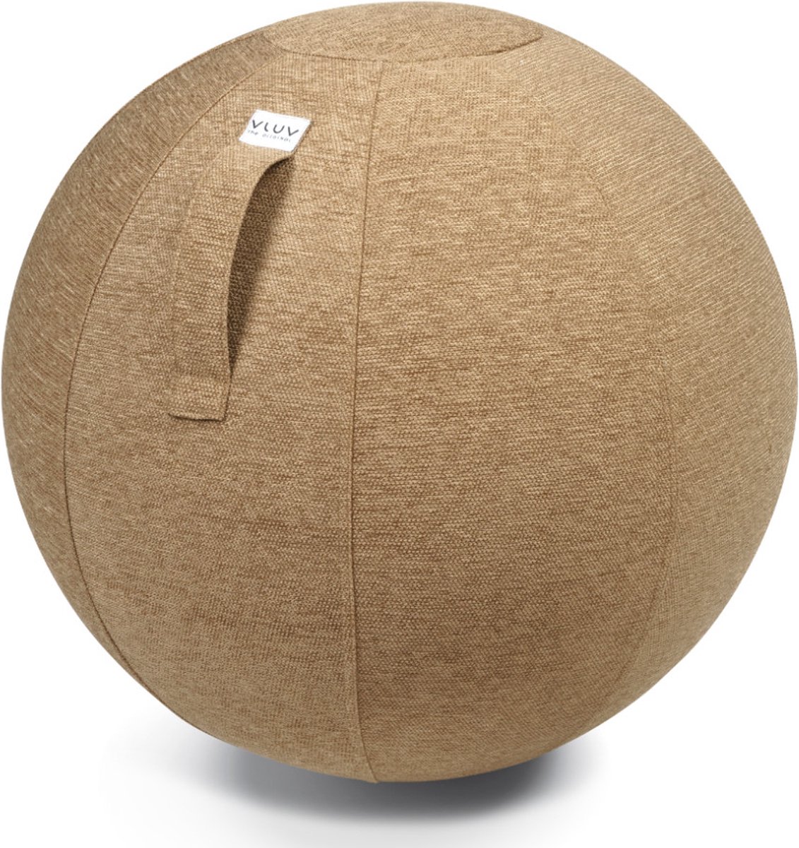 Vluv STOV - zitbal met hoes - voor kantoor en thuis - ergonomisch - yoga- en zwangerschapsbal - 60-65 cm - macchiato