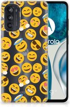 Backcover Soft Siliconen Hoesje Motorola Moto G52/G82 Telefoon Hoesje Super als Cadeautjes voor Meisjes Emoji