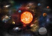 2x Posters van planeten in zonnestelsel / Melkweg voor op kinderkamer A1 - 84 x 59 cm - kinderkamer / school decoratie melkwegstelsel / heelal posters leerzaam - kinderposters - cadeau ruimtevaart Galaxy liefhebber