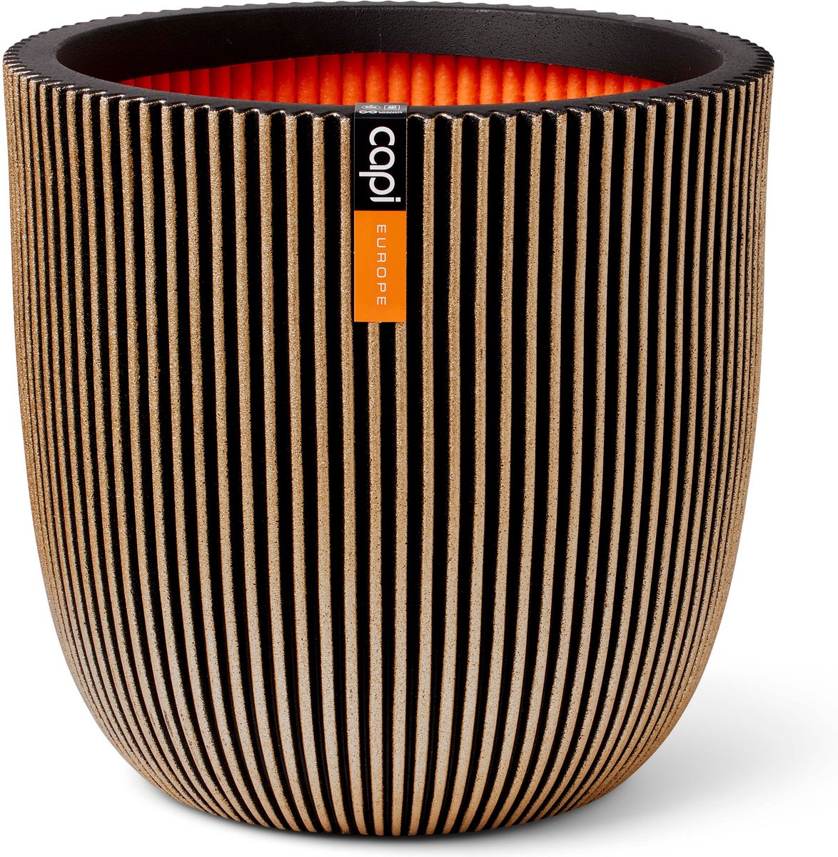 Capi Europe Flower Pot bowl Groove NL - 35x34 - Gold