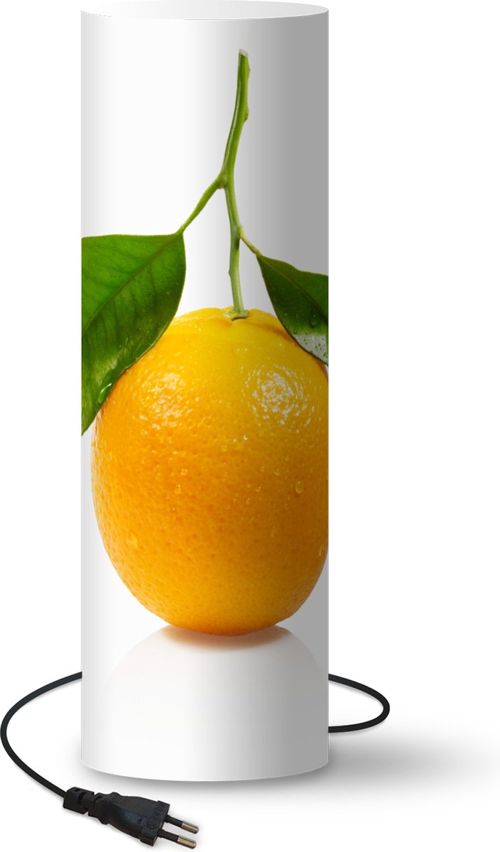 Lamp - Nachtlampje - Tafellamp slaapkamer - Sinaasappel - Fruit - Oranje - 60 cm hoog - Ø19.1 cm - Inclusief LED lamp
