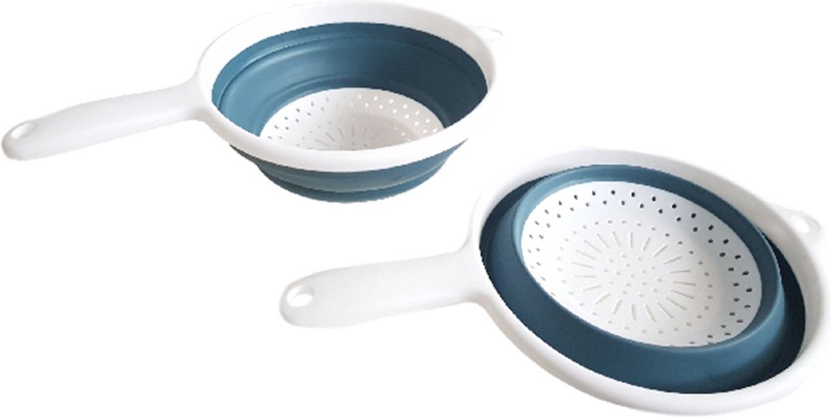 Vergiet Sjimmie - vouwbaar - inklapbaar - Groenblauw / Wit - Ø 23 cm