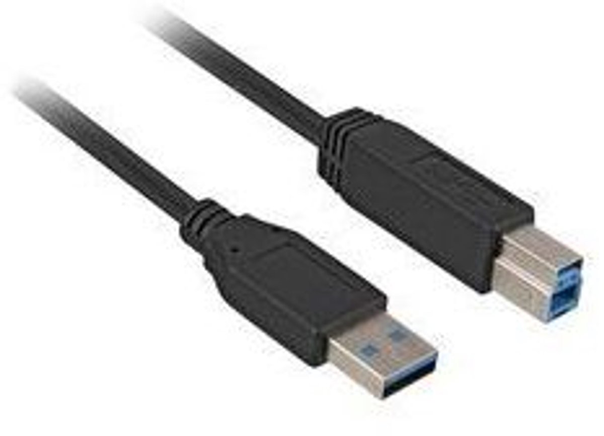 Sharkoon USB 3.0 A Male naar USB 3.0 B Male - 2 m