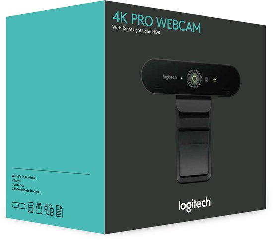 Logitech BRIO - Webcam - 4K Business Edition - HDR - 60 FPS - Windows & Mac - Zwart
