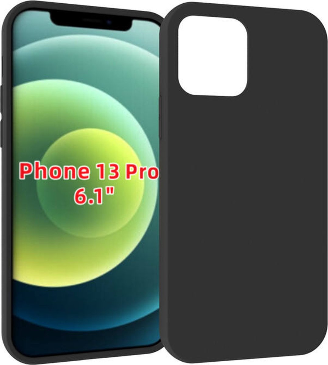 Hoesje Geschikt voor: iPhone 13 Silicone - Zwart - ZT Accessoires