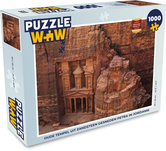 Puzzle Temple antique taillé dans le grès Petra en Jordanie - Puzzle - Puzzle  1000... | bol.com