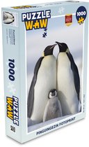 Puzzel Pinguïn - Gezin - Sneeuw - Legpuzzel - Puzzel 1000 stukjes volwassenen
