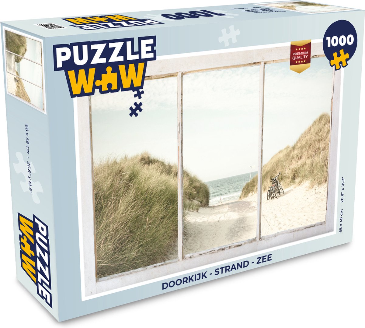 Puzzel Doorkijk - Strand - Zee - Legpuzzel - Puzzel 1000 stukjes volwassenen