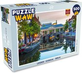 Puzzel Leiden - Kanaal - Brug - Legpuzzel - Puzzel 500 stukjes