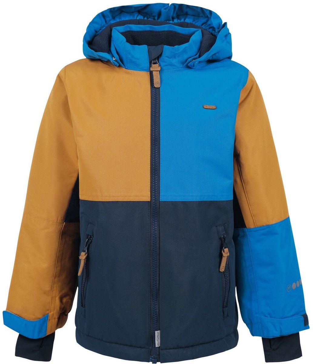 Minymo - Ski-jas voor kinderen - Verwijderbare capuchon - Colorblock - Water - maat 122cm