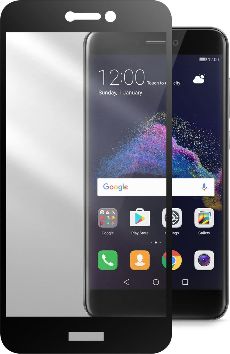 Cellular Line Huawei P8 Lite (2017), SP, gehard glas, zwart