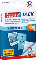 Tampon adhésif Tesa Tack double face transparent 200 pièces
