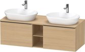 Duravit D-Neo wastafelonderkast 140x45.9x55cm 2 lades Natuur eiken Mat