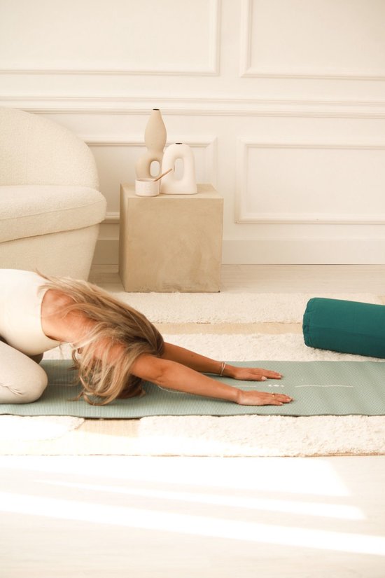 Yoga bolster eco donkergroen rond - Lotus van Lotus — afbeelding 2