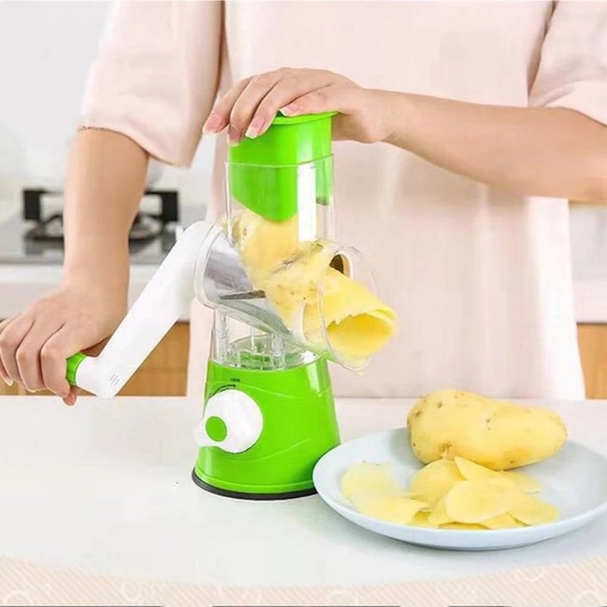 Mandoline Groentesnijder- Slicer Dicer - Rasper - Keukensnijder - Vaatwasser bestendig