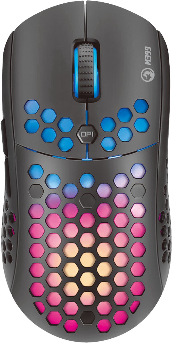 Marvo M399 Gaming Muis - RGB Verlichting - 6400 DPI - 6 Knoppen - Honeycomb Game Muis – Ultra Licht