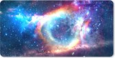 Muismat xxl - Sterrenhemel - Regenboog - Melkweg - Neon - Gaming - Gaming muismat - 90x45   cm - Mousepad xxl