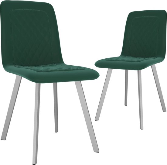 mcc direct Lexi stoelen, fluwelen stof, metalen poten, geel, 4 stuks