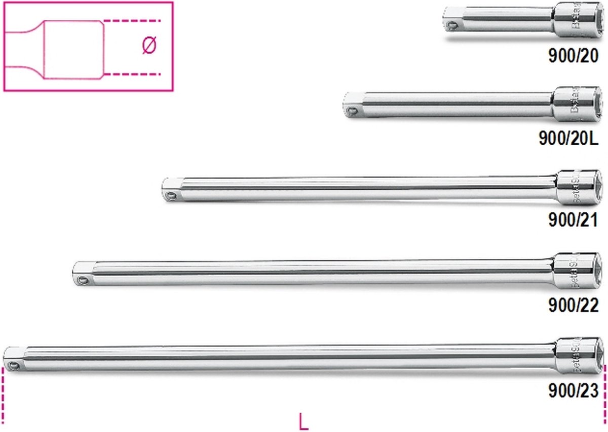 Beta Verlengstuk 350mm 1/4'' - Professioneel Gereedschap