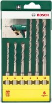 Bosch Accessories Promoline 2607019447 carbure de tungstène Jeu de forets pour marteau-perforateur 6 pièces 5 mm, 6 mm,