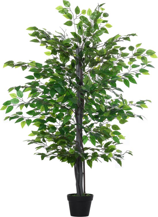 Outsunny plante artificielle arbre artificiel grand banian arbre décoration intérieure arbre hôtel centre commercial 844-339