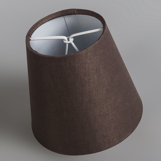 QAZQA klemkap - Lampenkap - 1 lichts - Ø 120 mm - Bruin -