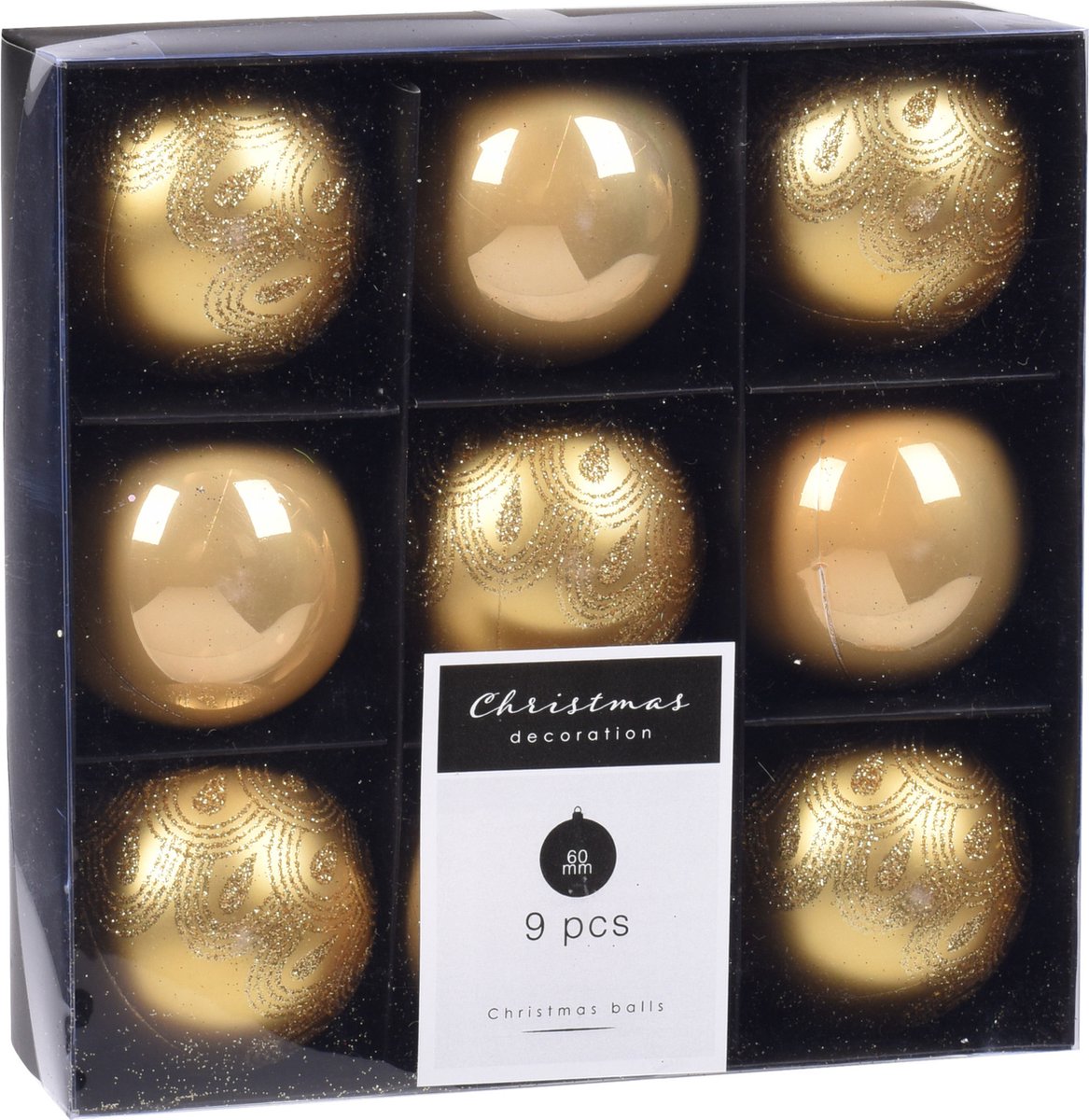 18x Kerstboomversiering luxe kunststof kerstballen goud 6 cm - Kerstversiering/kerstdecoratie goud