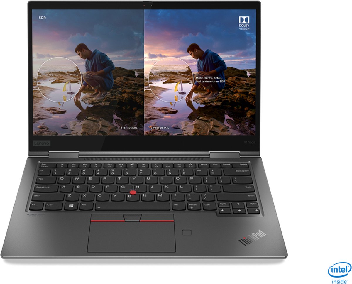 Lenovo ThinkPad X1 Yoga Ultra-draagbaar Grijs 35,6 cm (14") 3840 x 2160 Pixels Touchscreen Intel® 10de generatie Core™ i7 16 GB LPDDR3-SDRAM 512 GB SSD Wi-Fi 6 (802.11ax) Windows 10 Pro
