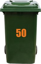 Autocollant Kliko / Autocollant poubelle - Numéro Kliko x 17 - Oranje