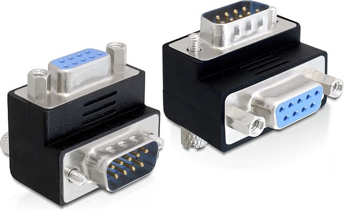 Delock - Adapter Sub-D 9 Pin Stecker - Buchse 270° gewinkelt
