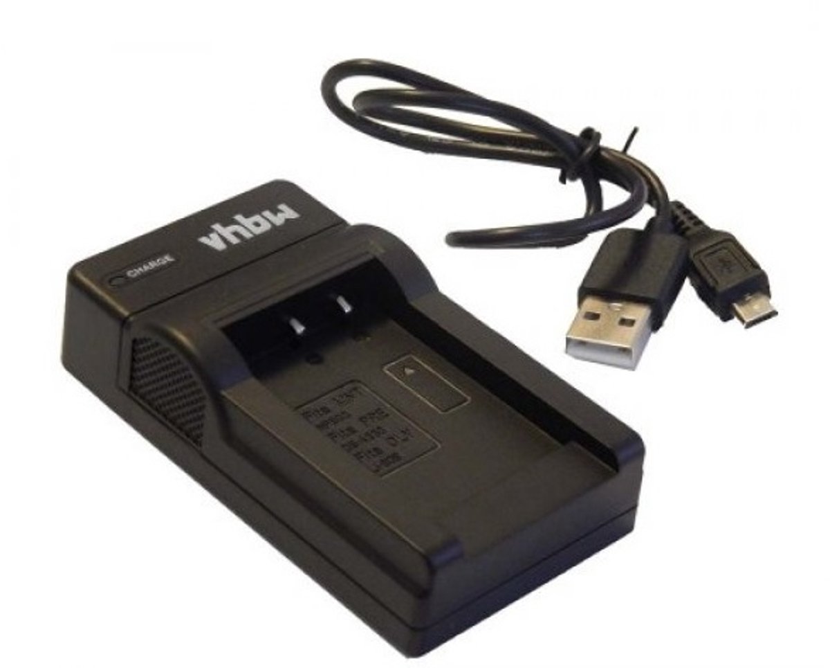 vhbw USB-C-oplader compatibel met Casio Exilim EX-S200, EX-Z680, EX-ZS10, EX-Z690, EX-ZS12 camera/camcorder - oplaadstation + USB-C-kabel met oplaadindicator