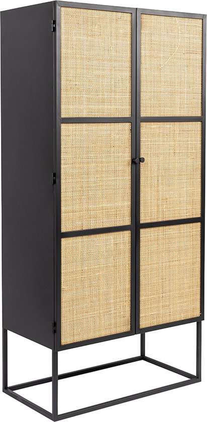 Wandkast Floor Zwart 70 x 38 x 145 cm