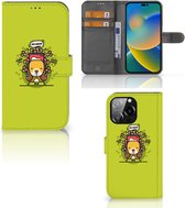 Smartphone Hoesje iPhone 14 Pro Max Flipcover Doggy Biscuit