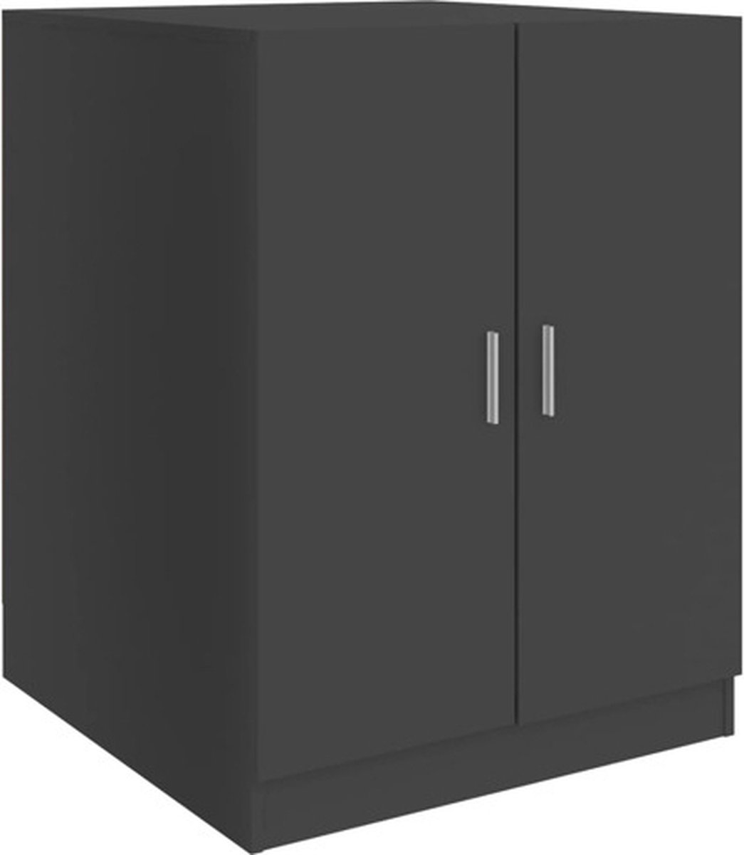 Susany Wasmachinekast, badkamerkast, wasmachine-bovenbouw, badkamerkast, hoge kast, badmeubel, spaanplaat, wit, 71 x 71,5 x 91,5 cm