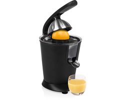 Princess Black Steel Sinaasappelpers 201853 - Elektrische Citruspers - Fruitpers - RVS Perskegel -…