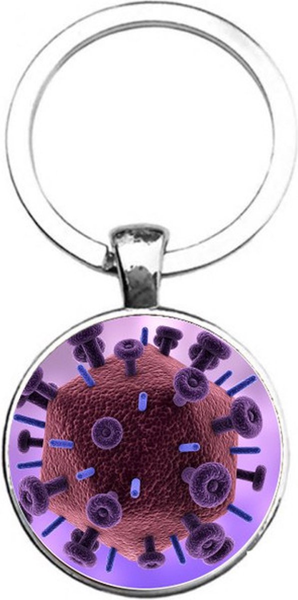 Sleutelhanger Glas - Virus