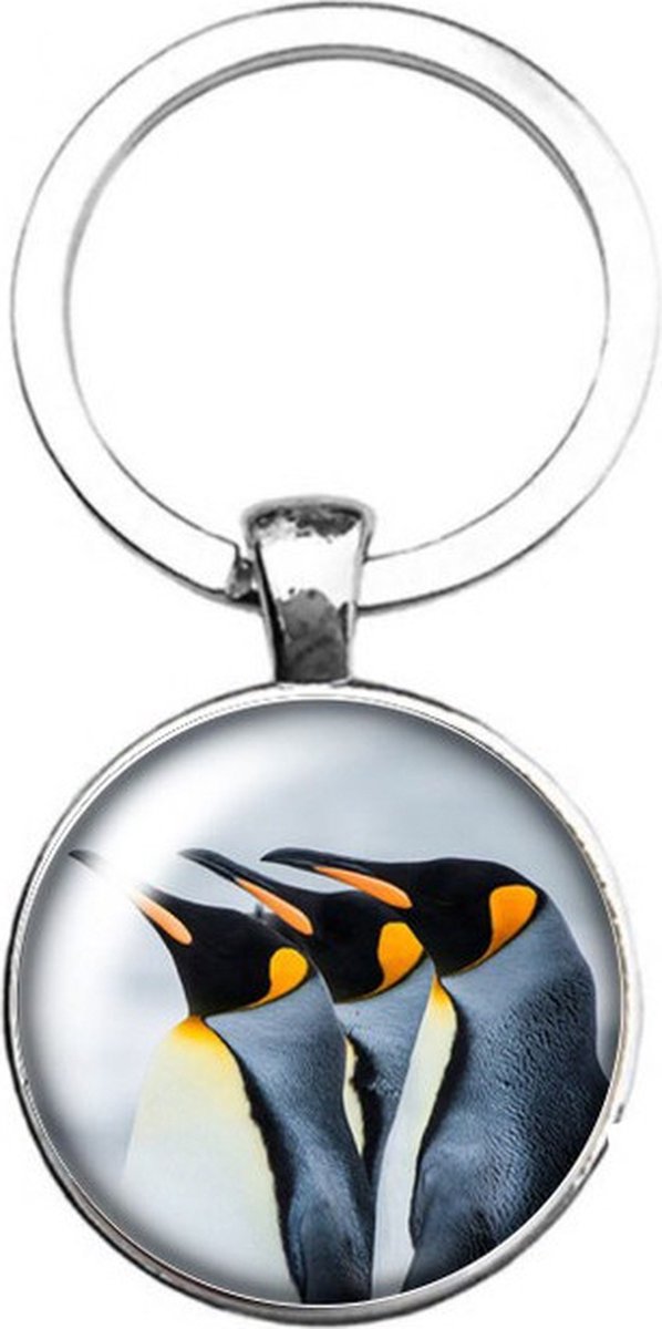 Sleutelhanger Glas - Pinguins