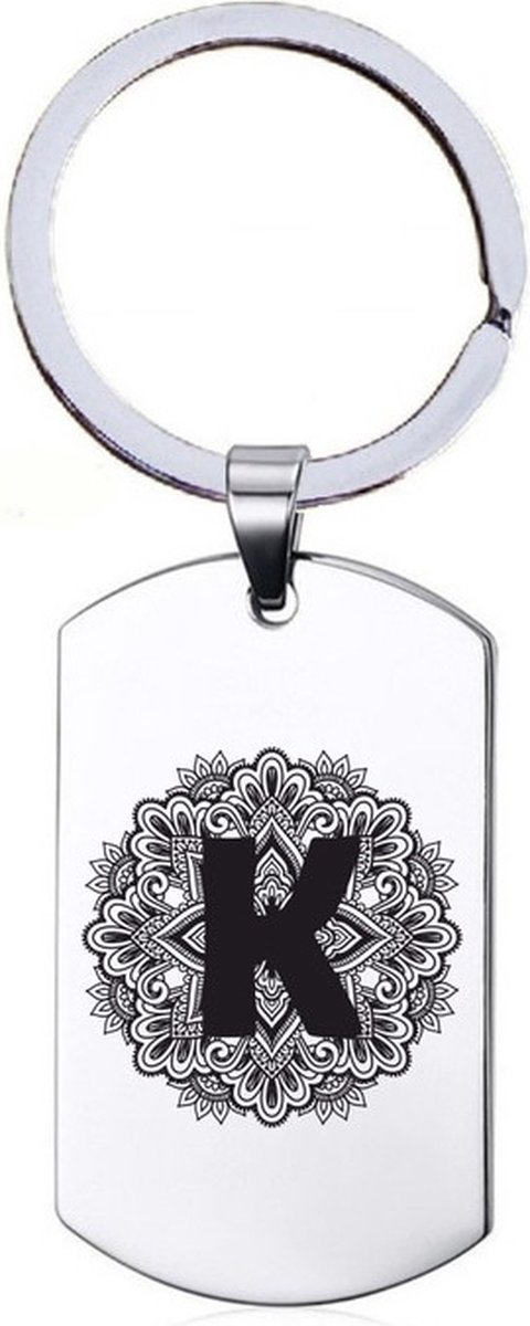 Sleutelhanger RVS - K Mandala