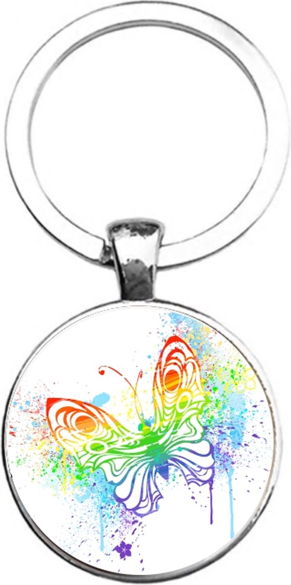 Sleutelhanger Glas - Vlinder
