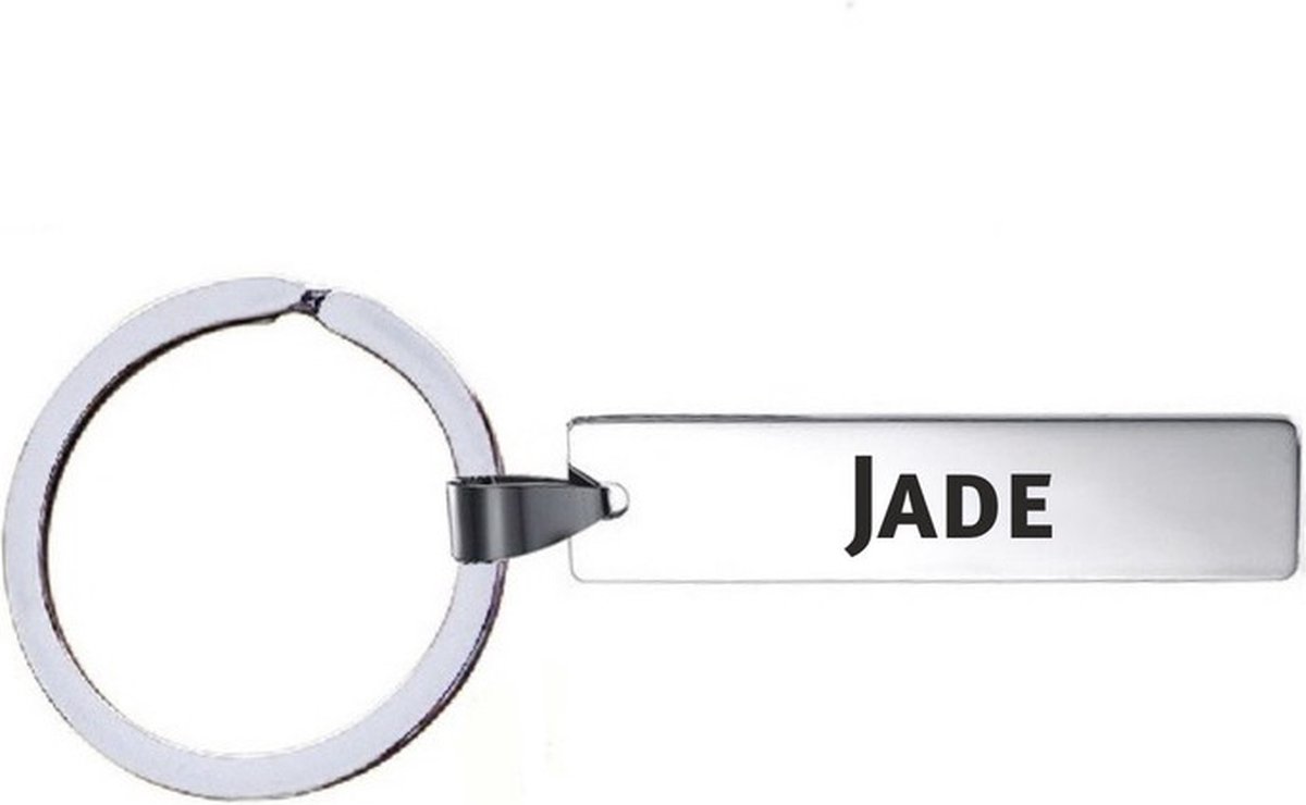 Sleutelhanger Met Naam - Jade - RVS