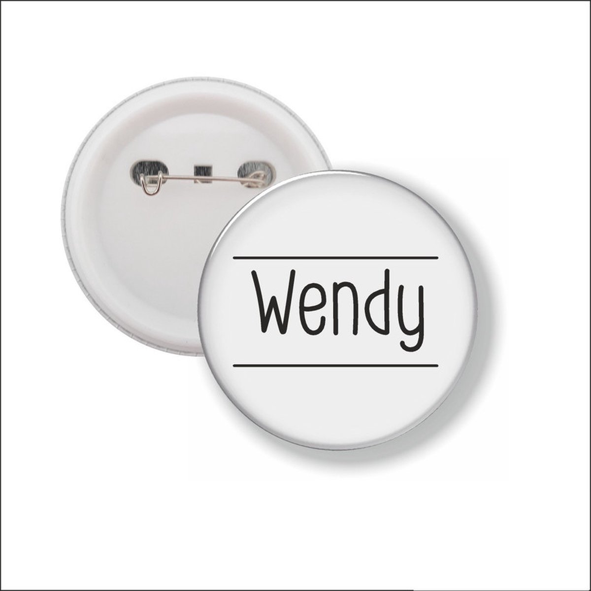 Button Met Speld 58 MM - Wendy